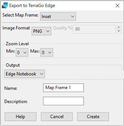 The Export to TerraGo Edge box
